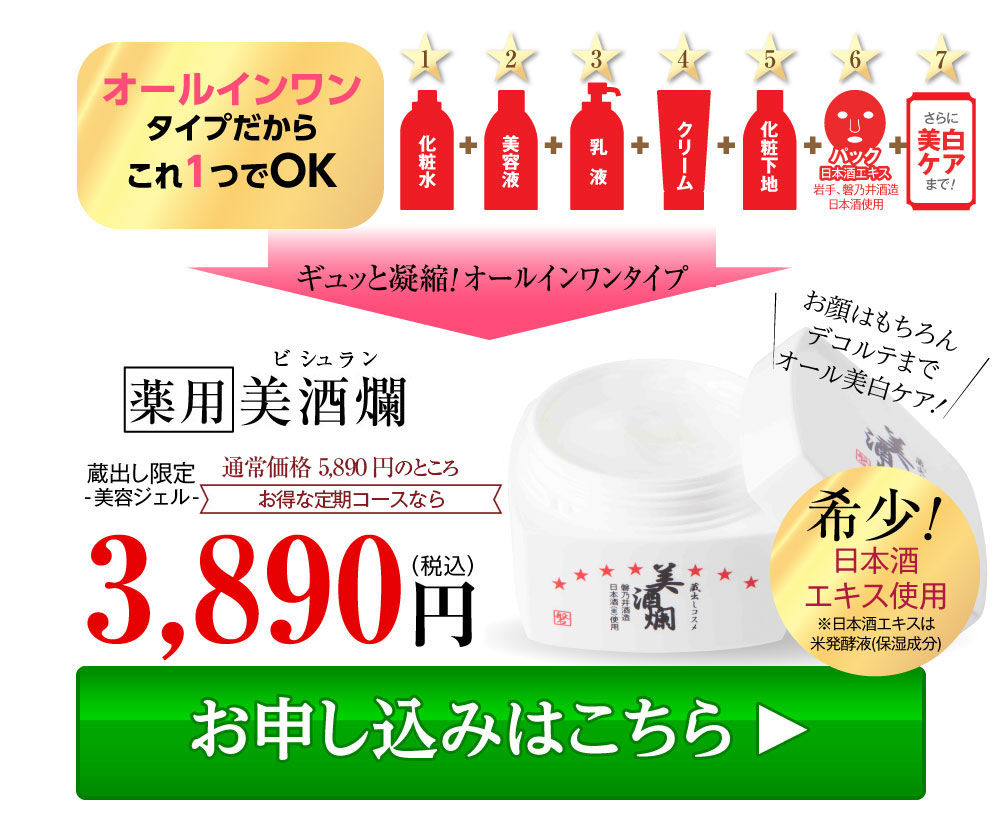 オールインワンタイプだからこれ1つでOK